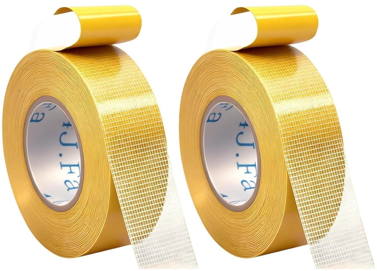 Dubbelzijdige Krachtige Plakband voor Stof, 25 mm x 10 m, Ideaal voor Gordijnen, Tapijten en Huishoudelijk Gebruik