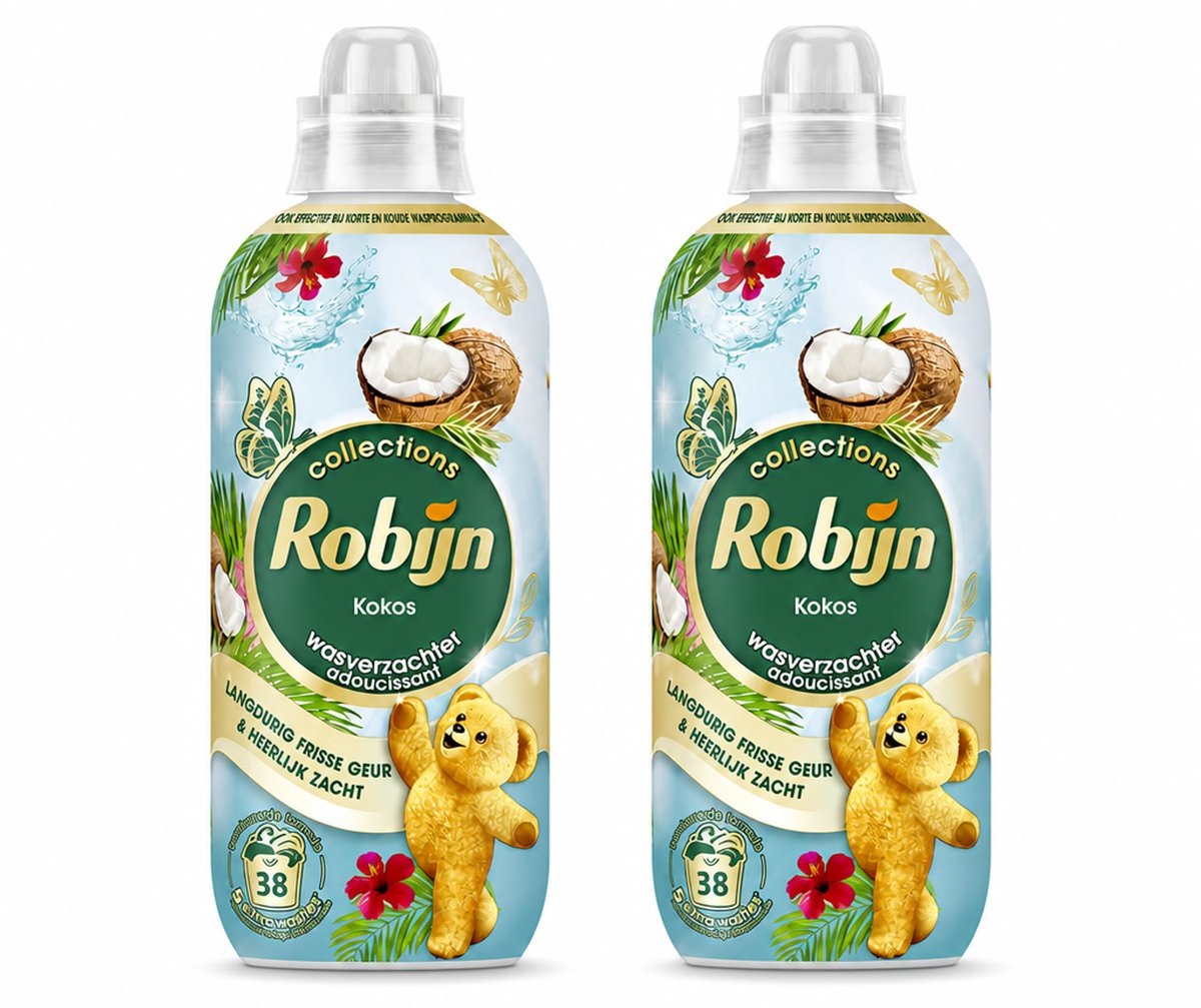 2 x Robijn – Wasverzachter – Kokos Sensation – 765 ml - Bulkverpakking - 2 stuks