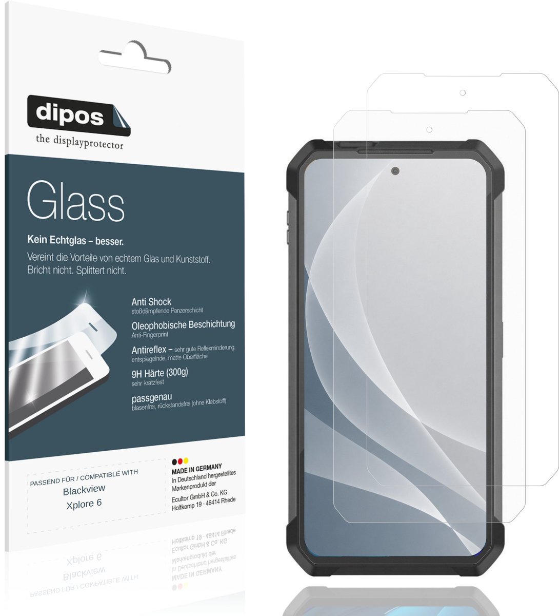 dipos – 2x Matte Pantserfolie geschikt voor Blackview Xplore 6 | 9H Screenprotector