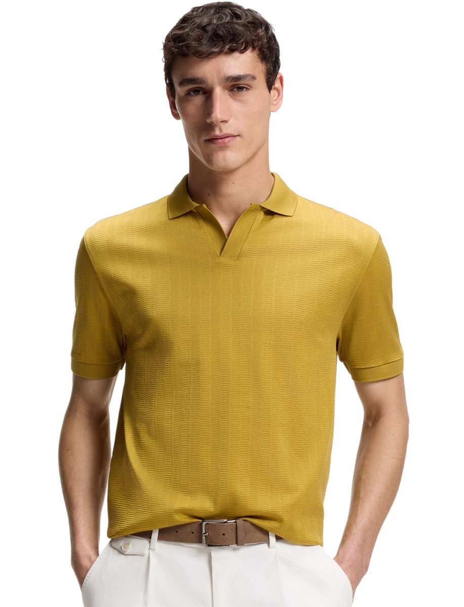 Hugo Boss poloshirt korte mouw geel