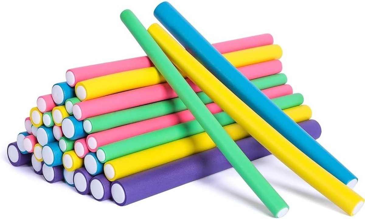 Flexibele Krulspelden 14mm x 240mm voor Volume en Krullen - Set van 10 in Diverse Kleuren