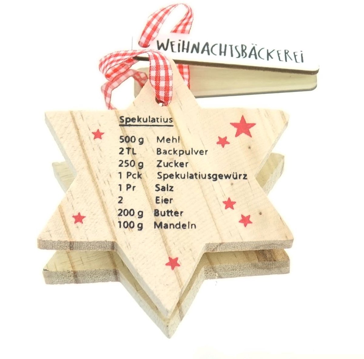 Gasper Sterhanger Kerstbakkerij Speculaas Recept Ø 8,5 cm - Hout