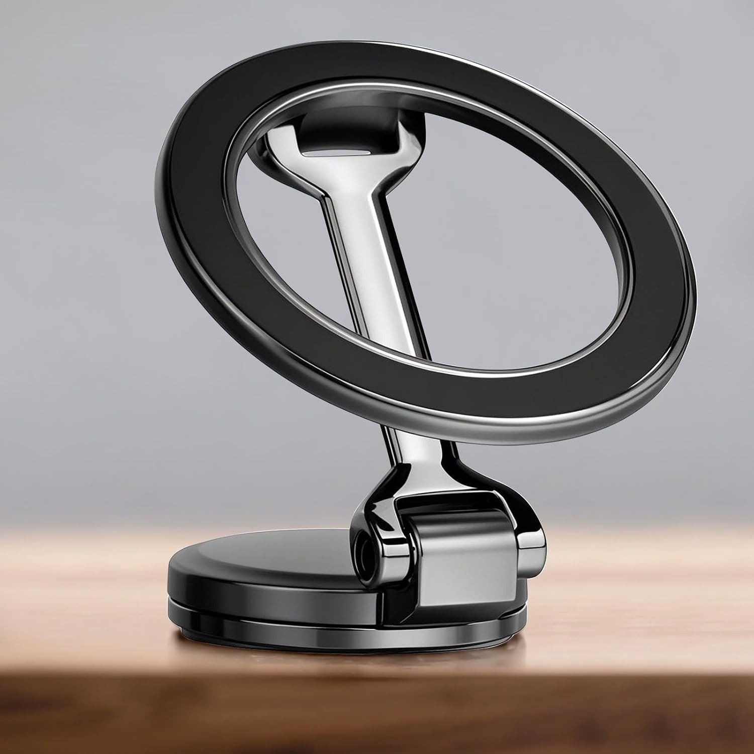Vouwbare magnetische telefoonhouder voor auto, 360 graden rotatie, geschikt voor iPhone 16, 15, 14, 13, 12 en andere smartphones (Zwart)