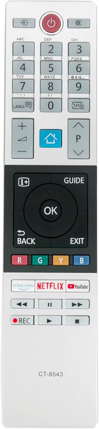 AULCMEET Remote Control, CT-8543 RC42151P 30101775 New Replacement remote control suitable for Toshiba LCD LED Smart - ShopVlot