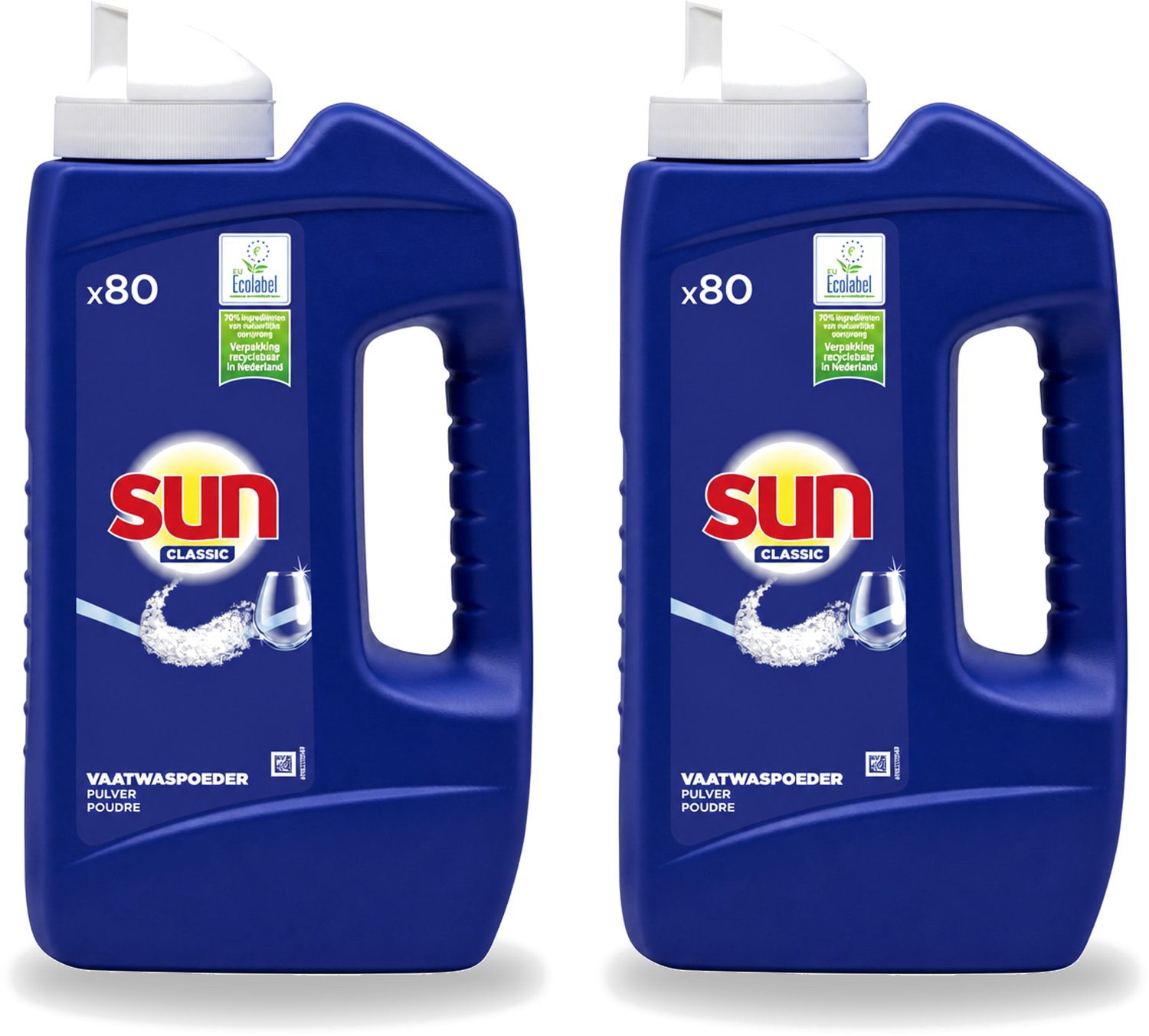 2 x Sun - Vaatwaspoeder - 80 Wasbeurten - 1.36 kg - Voordeelverpakking - 2 stuks