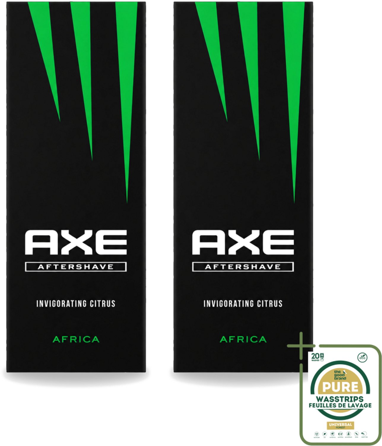 2 x Axe – Aftershave – Africa – 100 ml - Wasstrips - Aftershave Africa - Aftershave - Aftershave Africa 100 Ml - Aftershave Voor Mannen - Aftershave Met Kruiden
