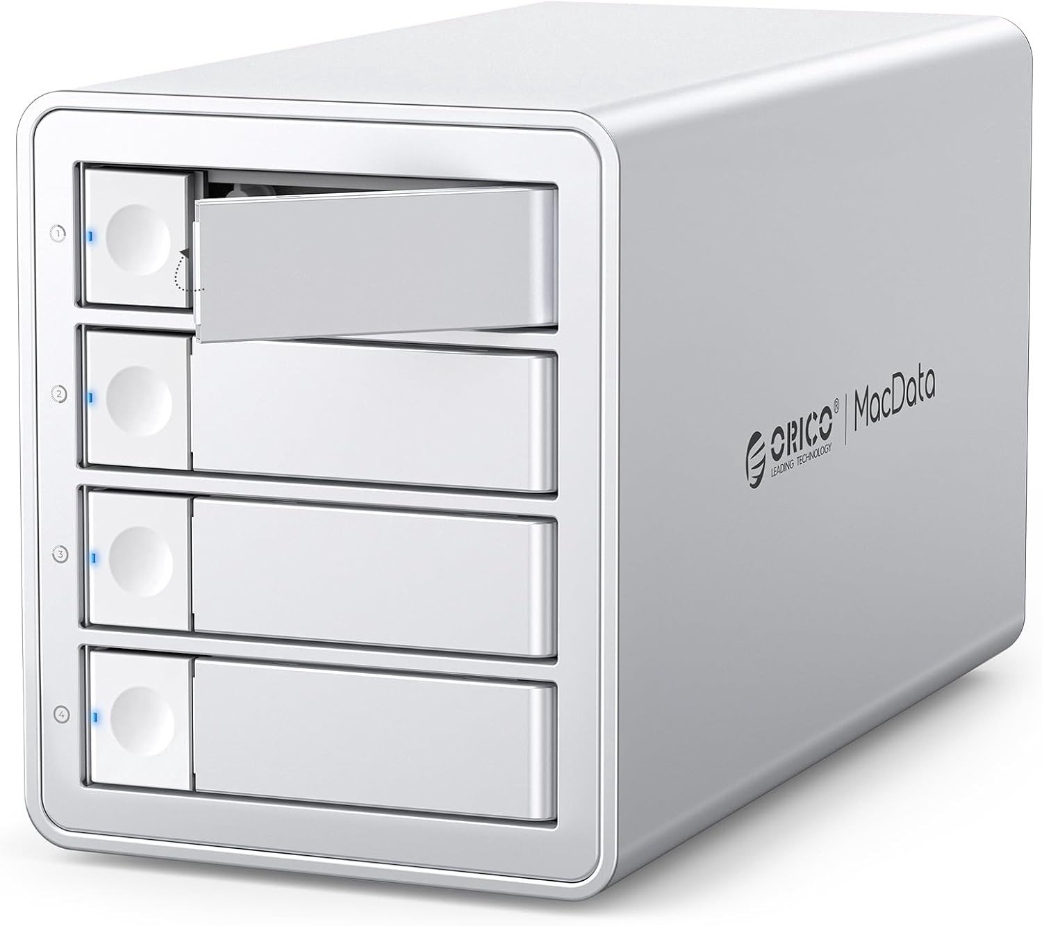 4-Bay DAS Hard Drive Enclosure voor SATA 3.5" SSDs en HDDs - USB 3.0 Externe Behuizing met Bracket Vrije Toegang en Hoge Snelheid