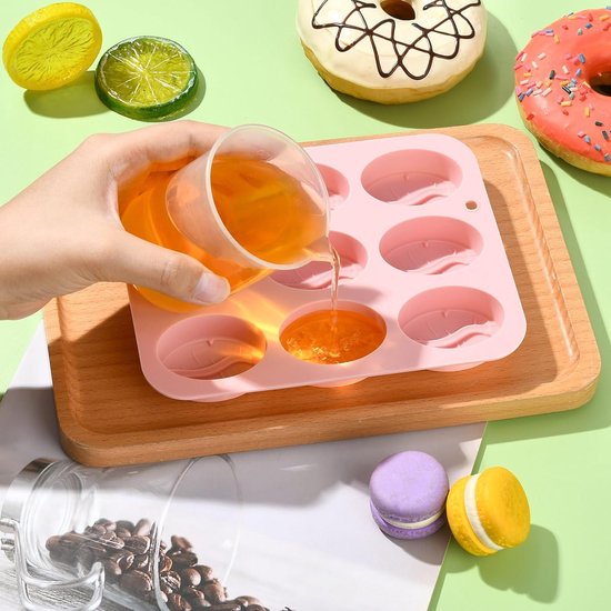 2 Stuks Koffie Thema Siliconen Mallen Koffieboon Chocolade Mallen Voor Jelly Fondant Cake Cookie Snoep Zeep Cupcake Topper Ambachten — afbeelding 4