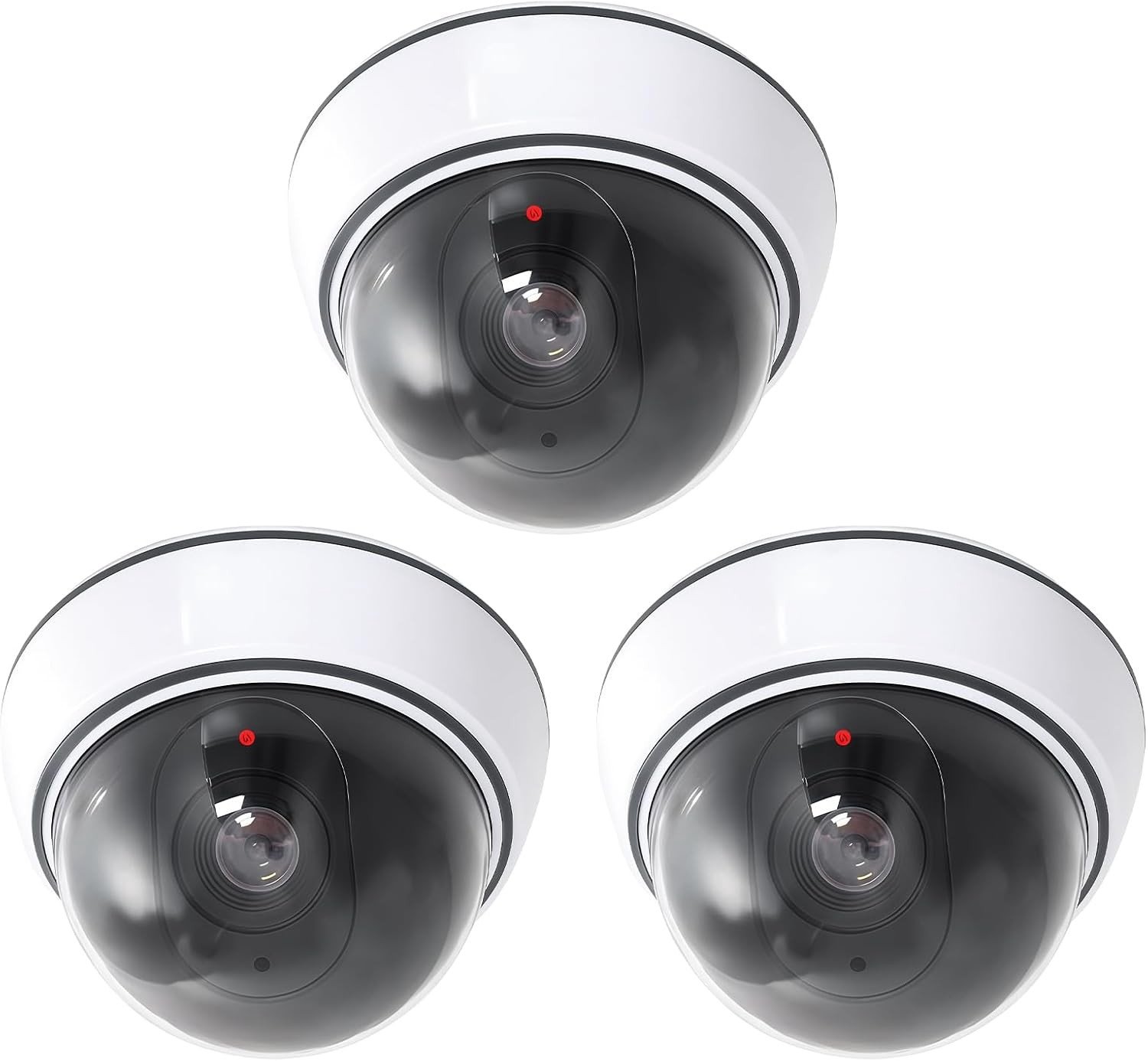 Realistische Dummy Camera's met Flitsende LED Lichten - Set van 3 voor Binnen en Buiten - Beveiligingscamera's met Montagemateriaal voor Effectieve Toezichtoplossingen