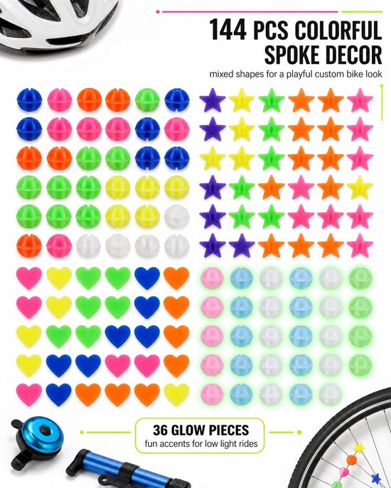 Spaakreflectoren set van 144 - fluorescerend - 3 vormen - verhoogde zichtbaarheid - ShopVlot — afbeelding 4