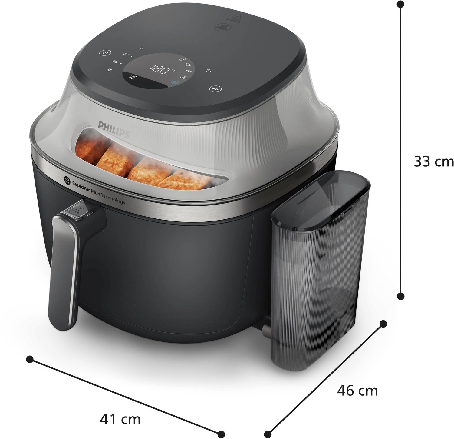 DAP Airfryer met Dubbele Lade 7,2L voor 6 Personen - afbeelding 2