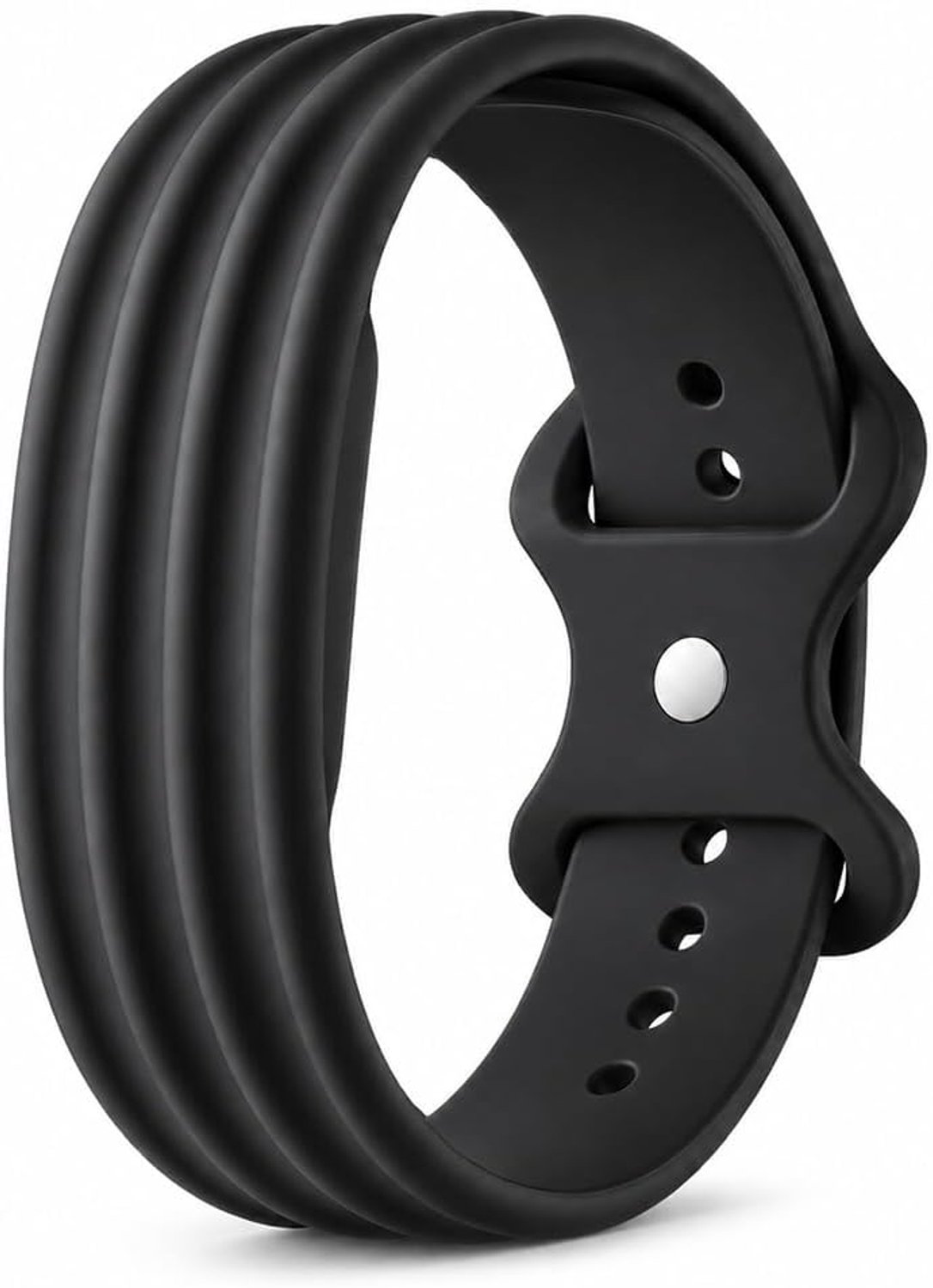 Armband compatibel met Google Fitbit Air, siliconen armband, zwart