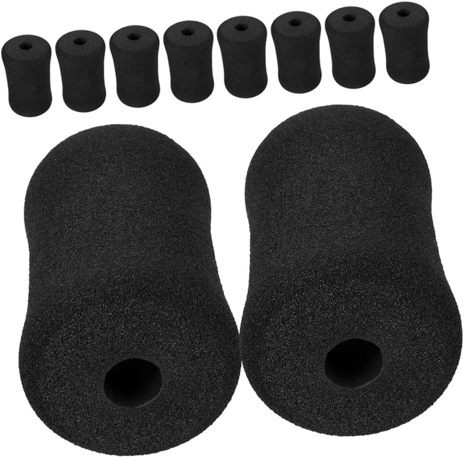 Happyyami 10 Stuks Schuimfitnessapparatuur rollen training spons buik zitten vervanging schuim buis fitnessapparatuur voor de sportschool bufferbuiskussentje ab trainingsmouw voetzolen Zwart