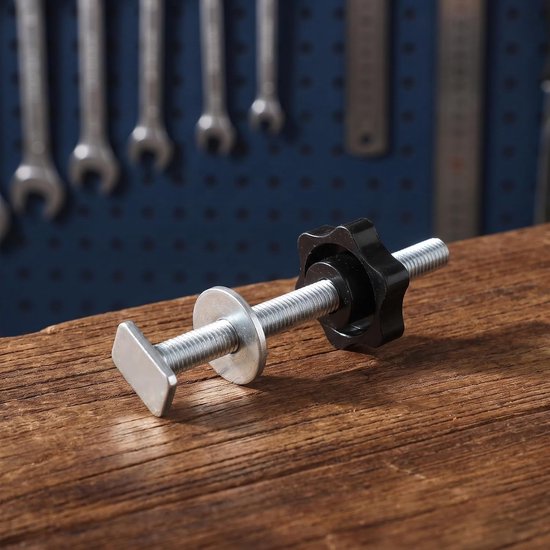 10 Stuks Delige T-track Knopset met Stervormige Grip Bouten Ringen Universele Vervanging voor Houtbewerkingsklemmen Jig-accessoires — afbeelding 3