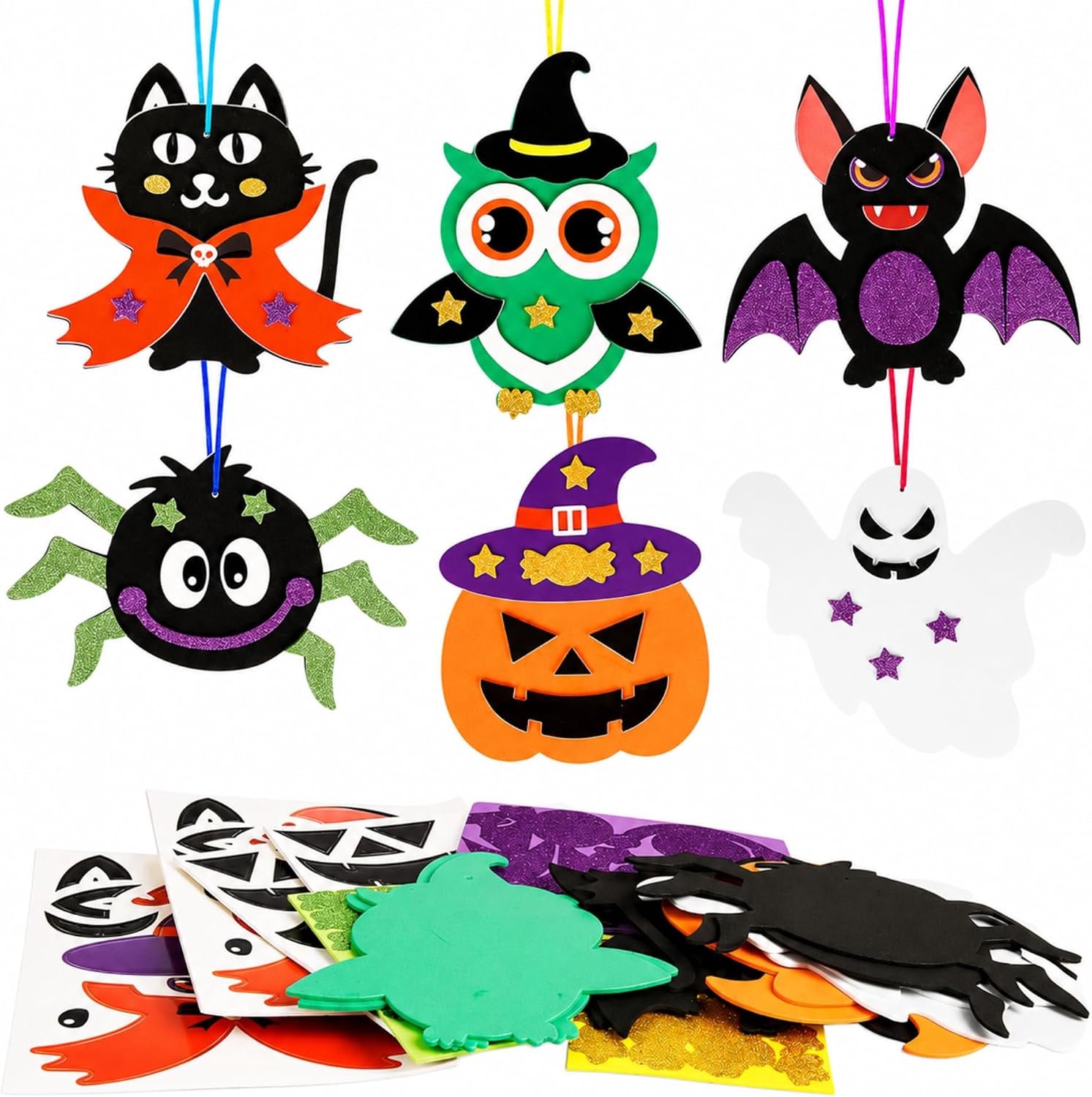 Noaxylic 12 stuks vilt voor handwerk, Halloween, meisjes