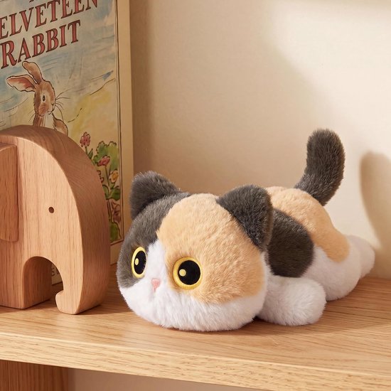 shownicer Knuffeldier Calico kat pluche dier realistisch knuffeldier 30 cm — afbeelding 3