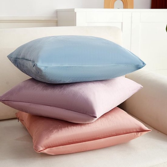 2 stuks eenvoudige sofa fluwelen kussensloop groene print, kleurrijke kussensloop, verlicht je slaapkamer landschap 17,7x17,7 inch (rood — afbeelding 4