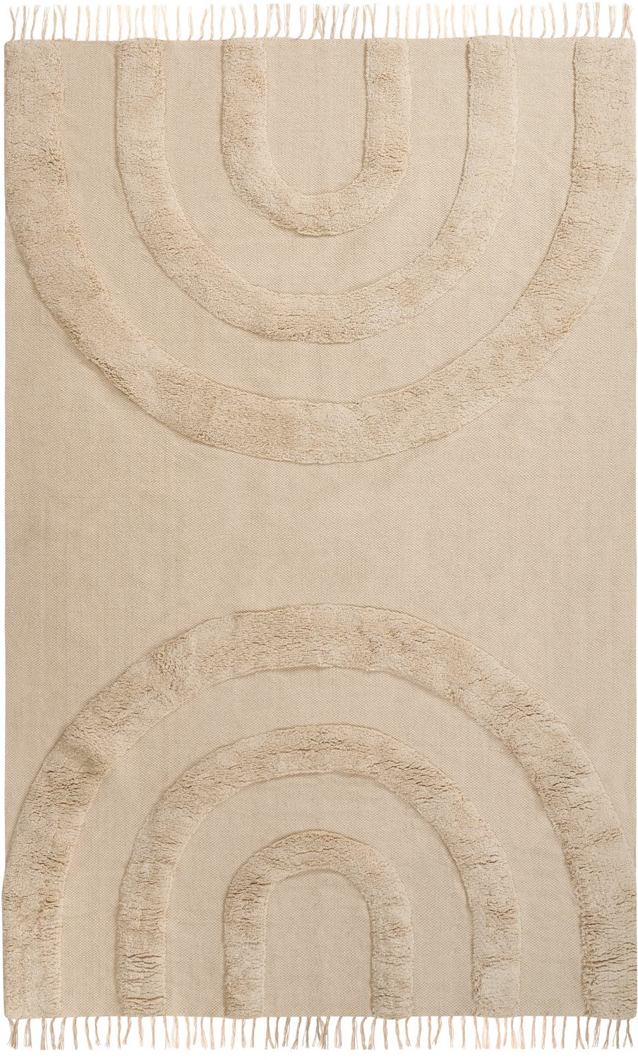 Beliani NAKO - Kindervloerkleed - Beige - Katoen, foto 2