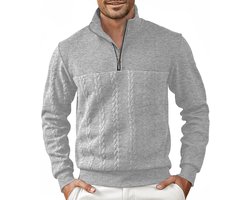 Halfword Pullover heren zip hals sweatshirt opstaande kraag gebreide trui lange mouwen lichte werktrui