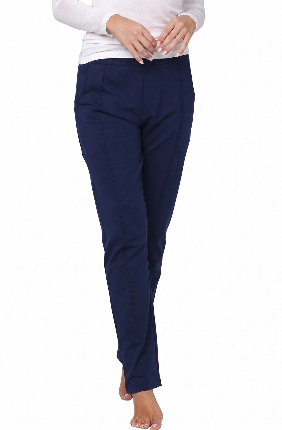 Pastunette Lounge/Pyjama Broek - Bio Katoen - Donkerblauw - Maat 42