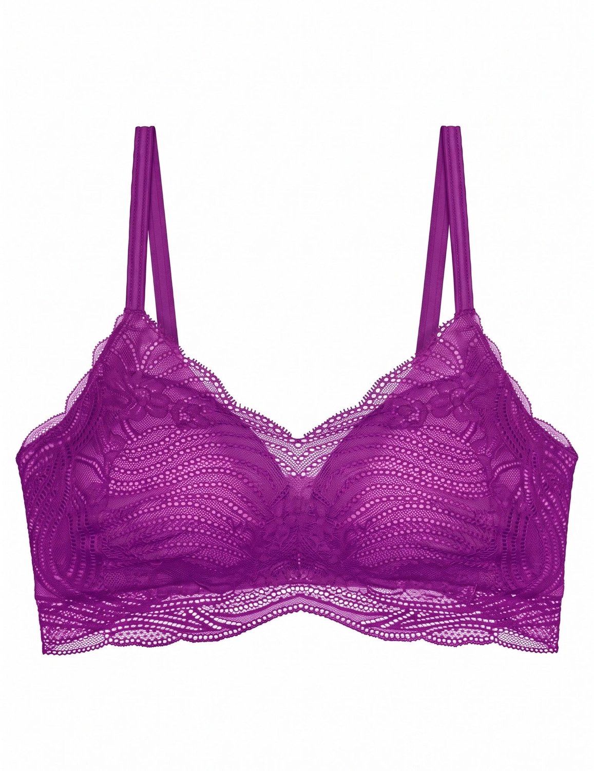 Triumph Lift Smart push up Bh zonder beugel - kanten Beugelloze bh met smalle bandjes - voorgevormd - S - Paars