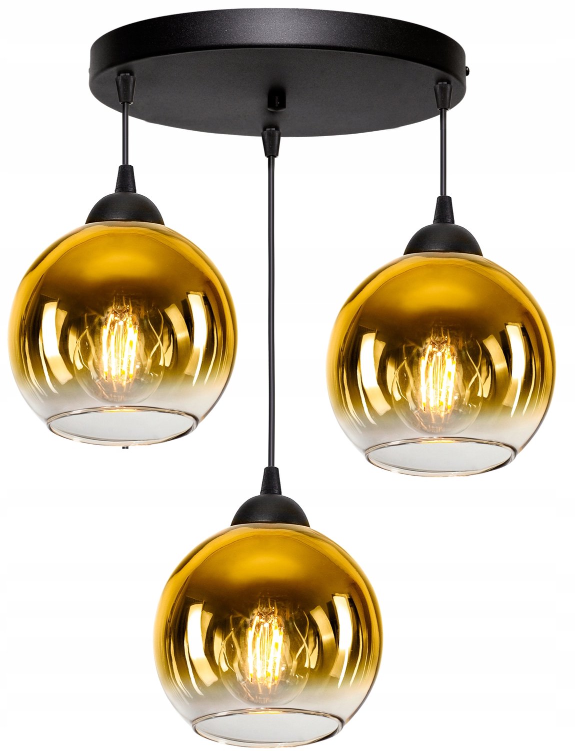 Glimex Glazen Hanglamp Zwart/Goud Kopen - Stijlvolle Verlichting