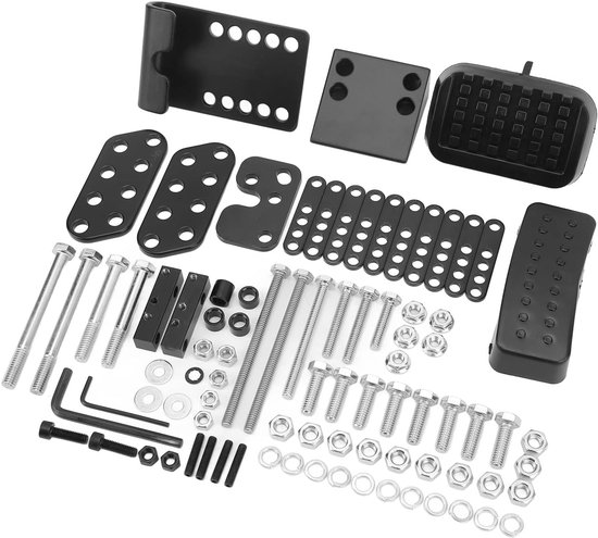 lyrlody Gas- en Rempedaalverlengers, Verstelbaar 2‑6 Inch Verlenging 3‑4 Inch Hoogte Antislip Rubberen Bedekking, met Legering Staalconstructie, voor de Meeste Sedanauto's — afbeelding 3