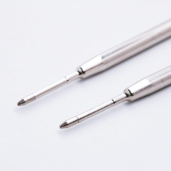12 stuks balpenvullingen, verwisselbare reservevullingen van metaal, balpenvullingen van metaal voor formaat G2, universele navulling G2, voor dagelijks werk, 1 mm (blauw) — afbeelding 5