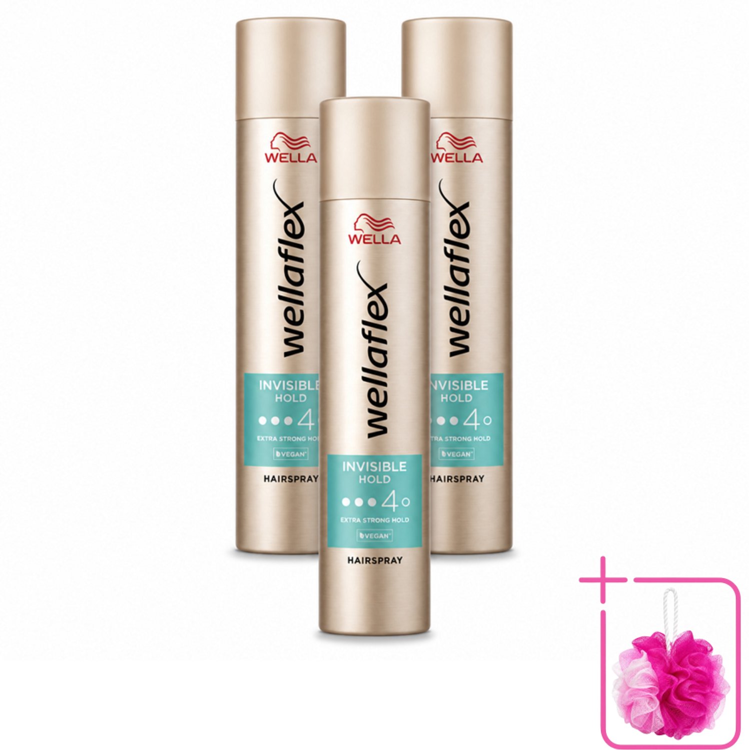 3 x Wella – Flex Invisible Hold – Haarspray Extra Strong – 250 ml - Bulkverpakking - Haarspray - Douchemop - Flexibele fixatie