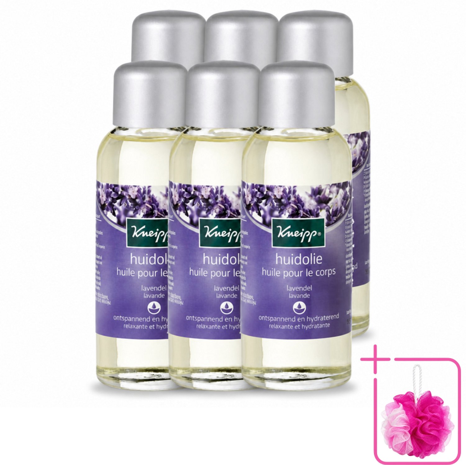 6 x Kneipp - Huidolie - Relaxing - Lavendel - Trekt snel in - 100 ml - Bulkverpakking - Ontspanning - Douchemop - Huidverzorging