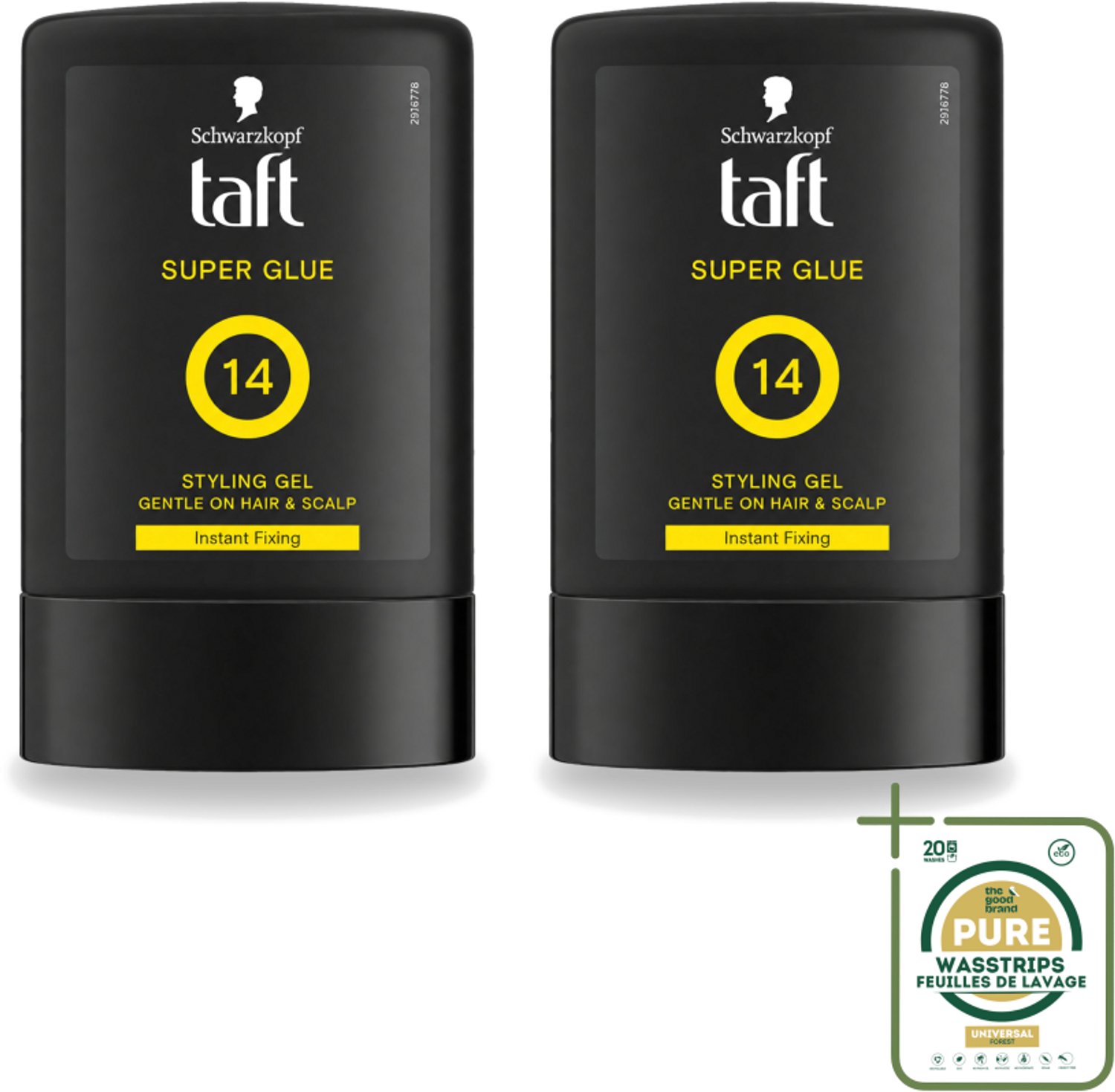 2 x Taft - Super Glue 14 - Styling Gel - Ultieme stevigheid - 300 ml - Haargele - Super Glue - Stevigheid - Fixatie - Styling Gel