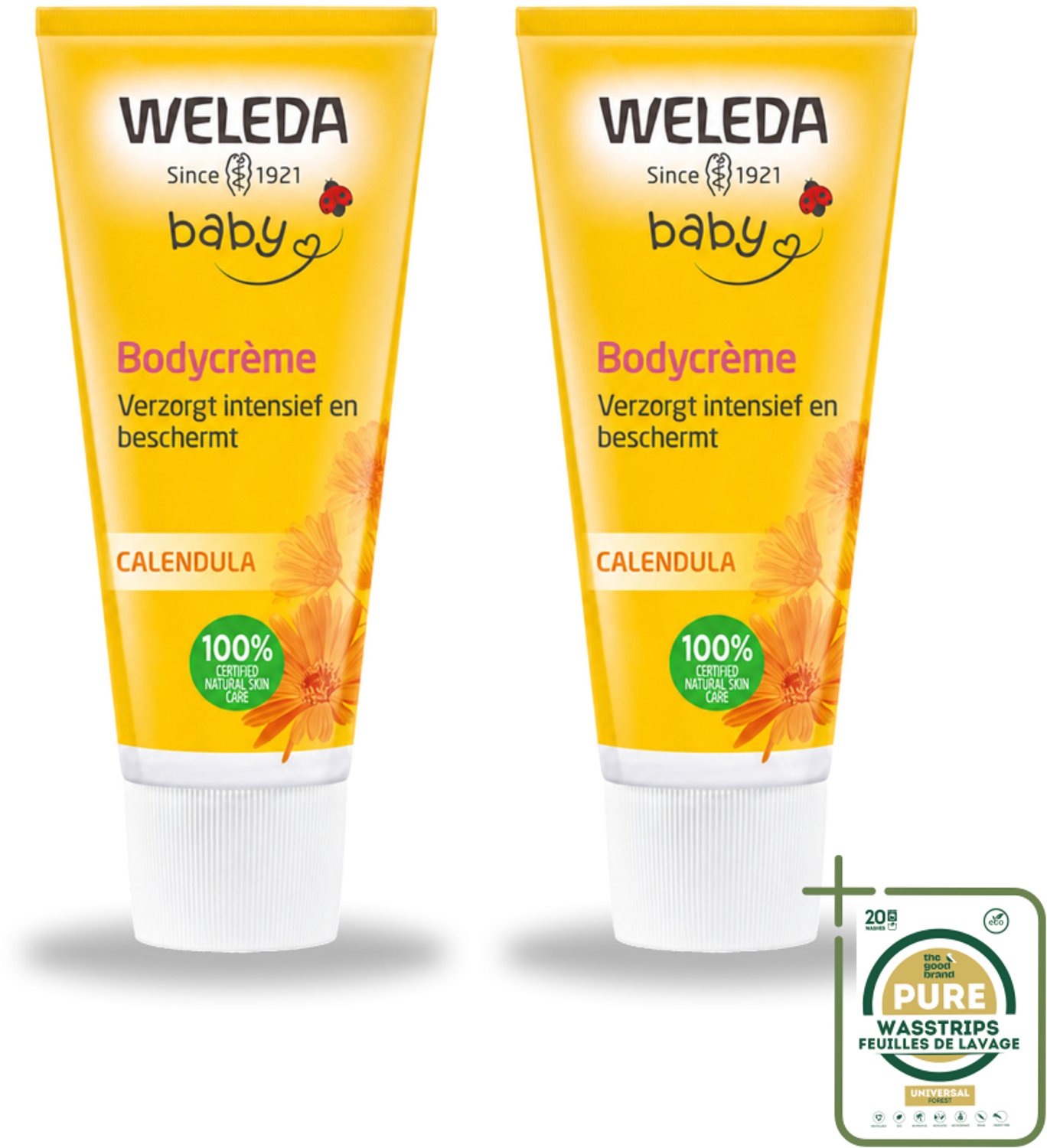 2 x WELEDA - Bodycrème - Baby & Kind Calendula - 75 ml - Babyhuid Verzorging - Baby Crème - Calendula Crème - Gevoelige Huid Verzorging - Natuurlijke Baby Crème
