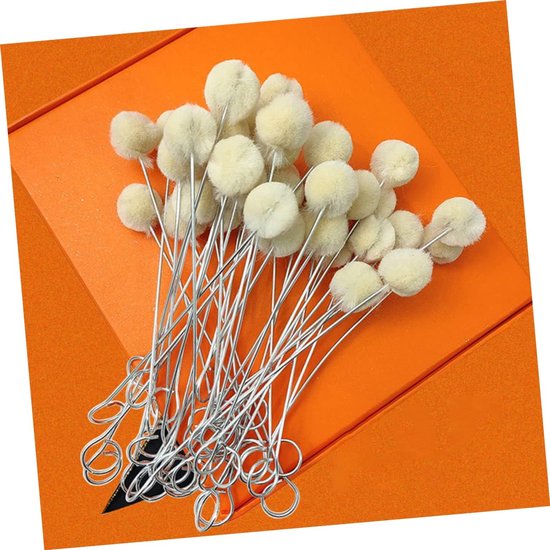 30 Stuks Wollen Bolborstel Wolvilten Wollen Bollen Grote Schoonmaak Bingo Textielverf Leerbewerking Wollen Dauber Wollen Borstel Wollen Dauber Wollen Bol Applicator — afbeelding 3