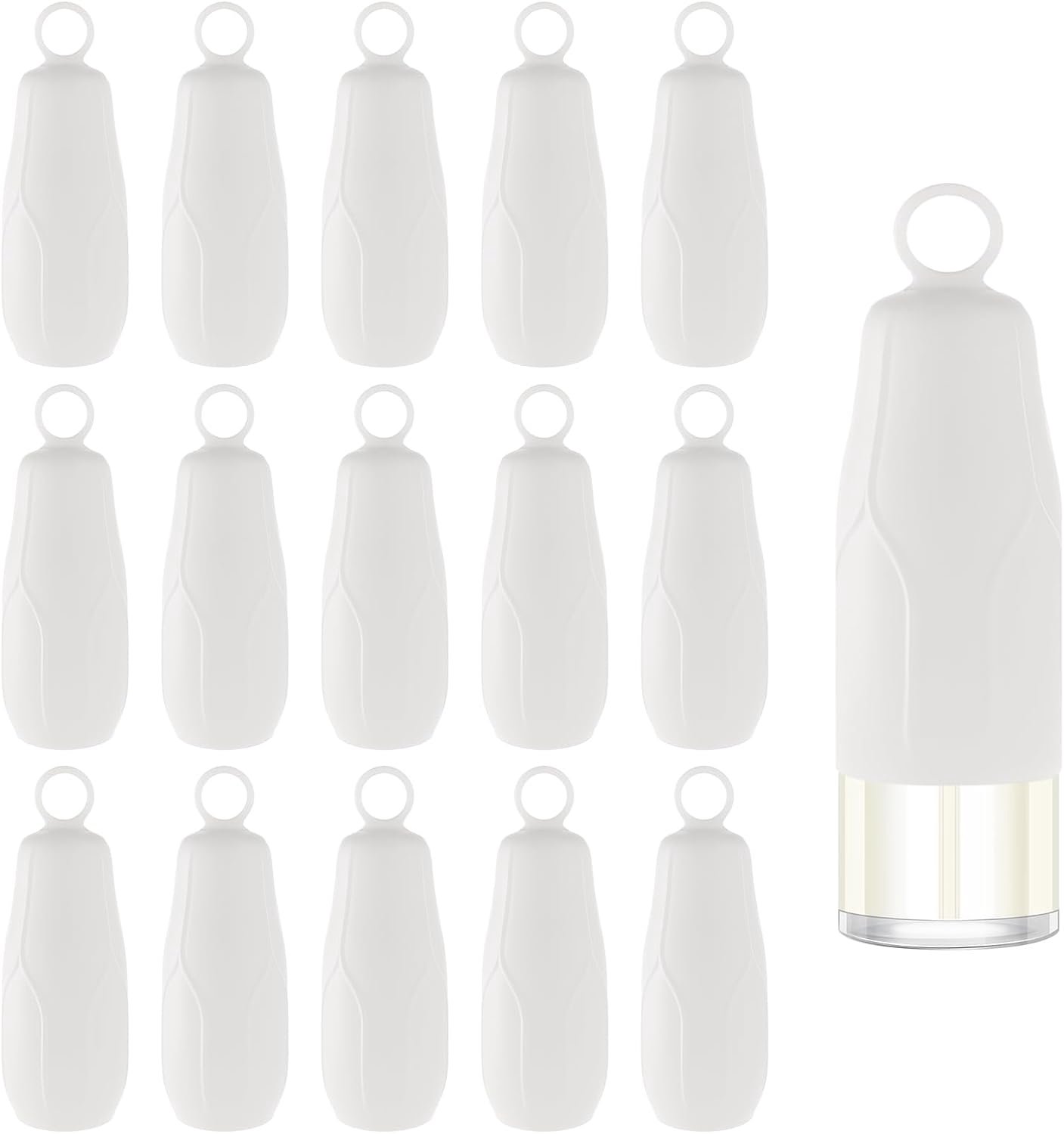 16 stuks siliconen flessenmanchetten voor reizen, lekvrije containers, lekvrije elastische manchet voor - ShopVlot