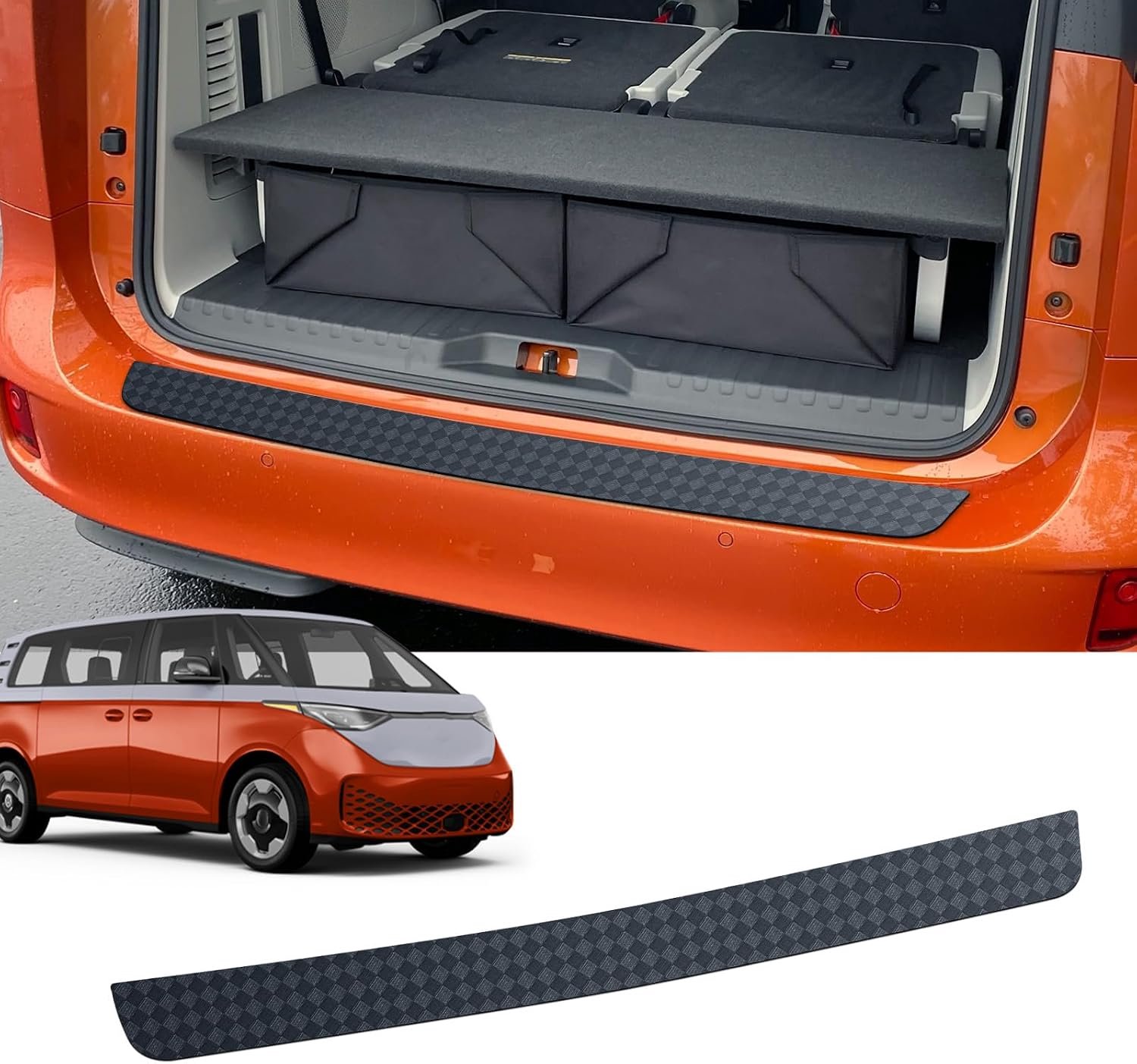 CDEFG Compatible with VW ID.Buzz 2022-2025 Boot Boot Scratches Protection Self-Adhesive TPU Film Carbon Fiber - ShopVlot