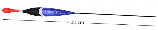 Shark Balsa Dobber 2,5g / 21cm - Hoge Kwaliteit Vissersdobber — afbeelding 3