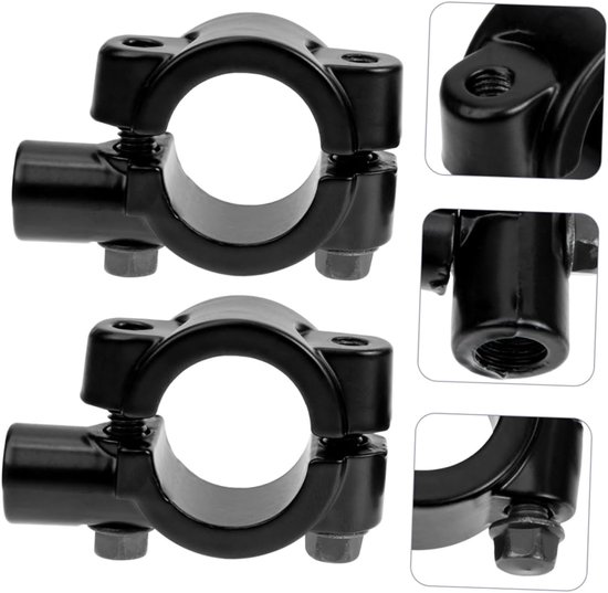4stuks Universele Motorfiets Handvat Spiegels Bevestigingsklem Achteruitkijkspiegel Houder Adapter Voor Motorfietsen Fietsen Eenvoudige Installatie Stabiliteit — afbeelding 5