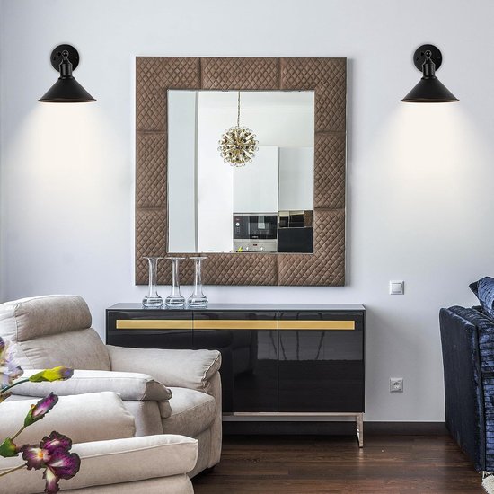 Vintage Wandlamp op batterijen, 2 stuks (zwart) — afbeelding 2