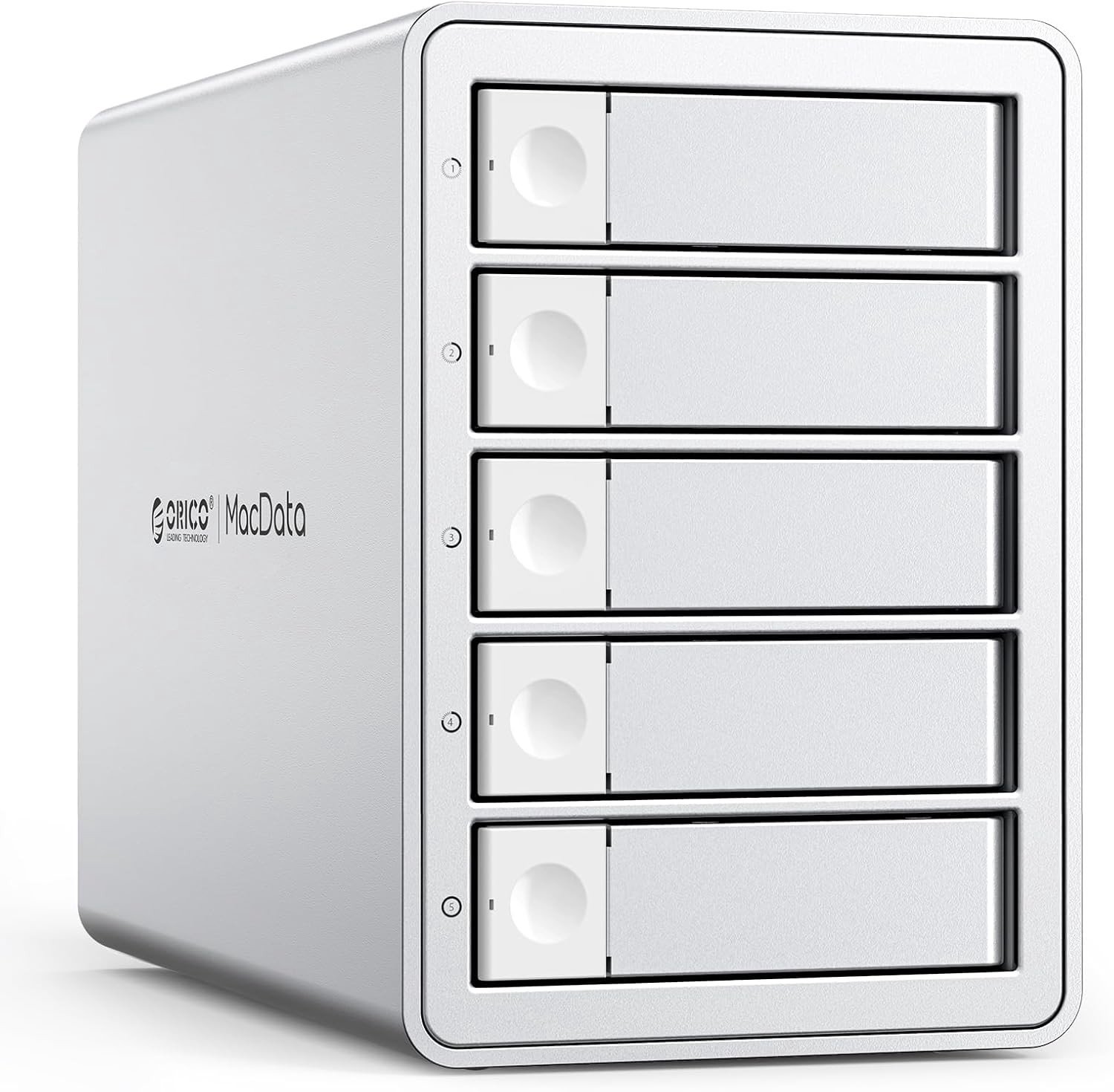 5 Bay RAID Externe Hard Drive Behuizing voor 2.5/3.5 inch SATA HDD/SSD tot 5X 22TB, USB 3.0 Docking Station, Ondersteunt RAID 0/1/3/5/10/PM en Gegevensbeveiliging