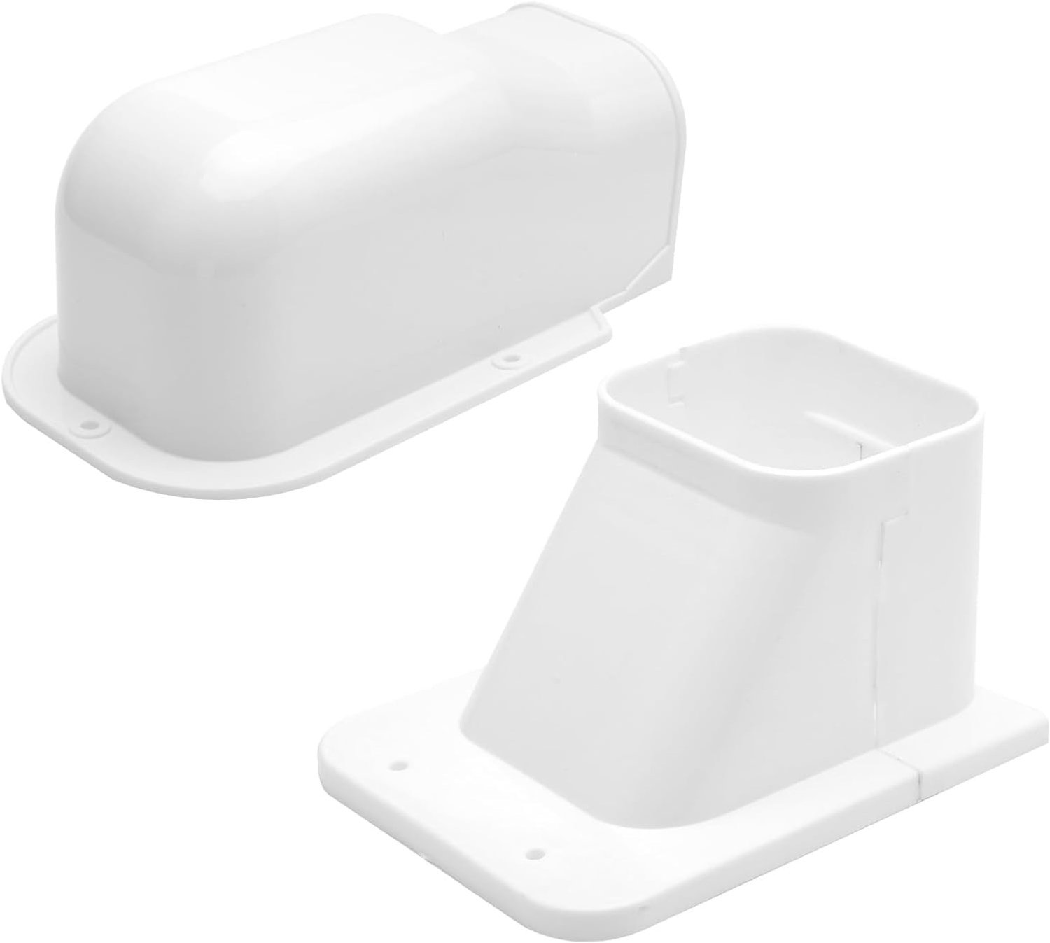Wandconnector met Beschermende Dekking, Decoratieve PVC Buiskap voor Airconditioning Installatie, Wandmontage en Kabelbeheer