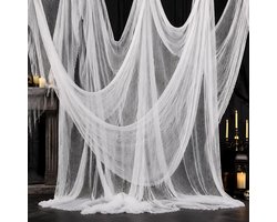 Boao Halloween-decoraties, griezelige doek, katoenen mousseline spookachtige kaasdoek voor Halloween, feest, binnen - ShopVlot