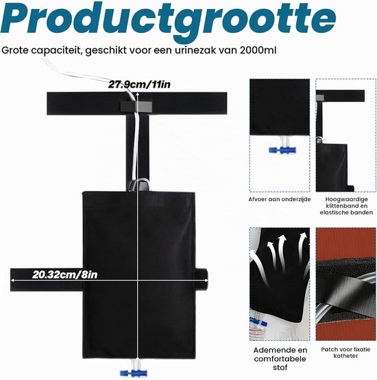 Praktische Beugel voor Urinezak, 2 Stuks, Comfortabele Bevestiging, Geschikt voor Kathetergebruik, Eenvoudige Toegang en Ondersteuning — afbeelding 5