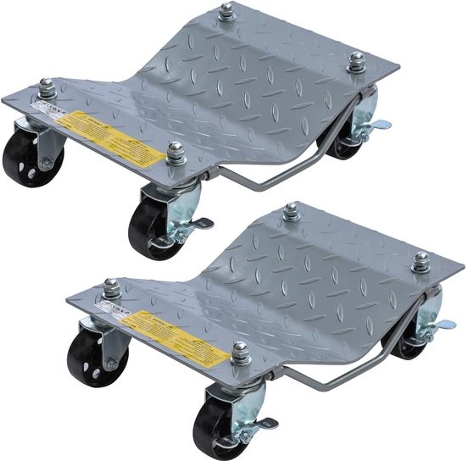2 stuks - Autodollyset - Wieldolly met zwenkwielen - Voor het verplaatsen van auto’s