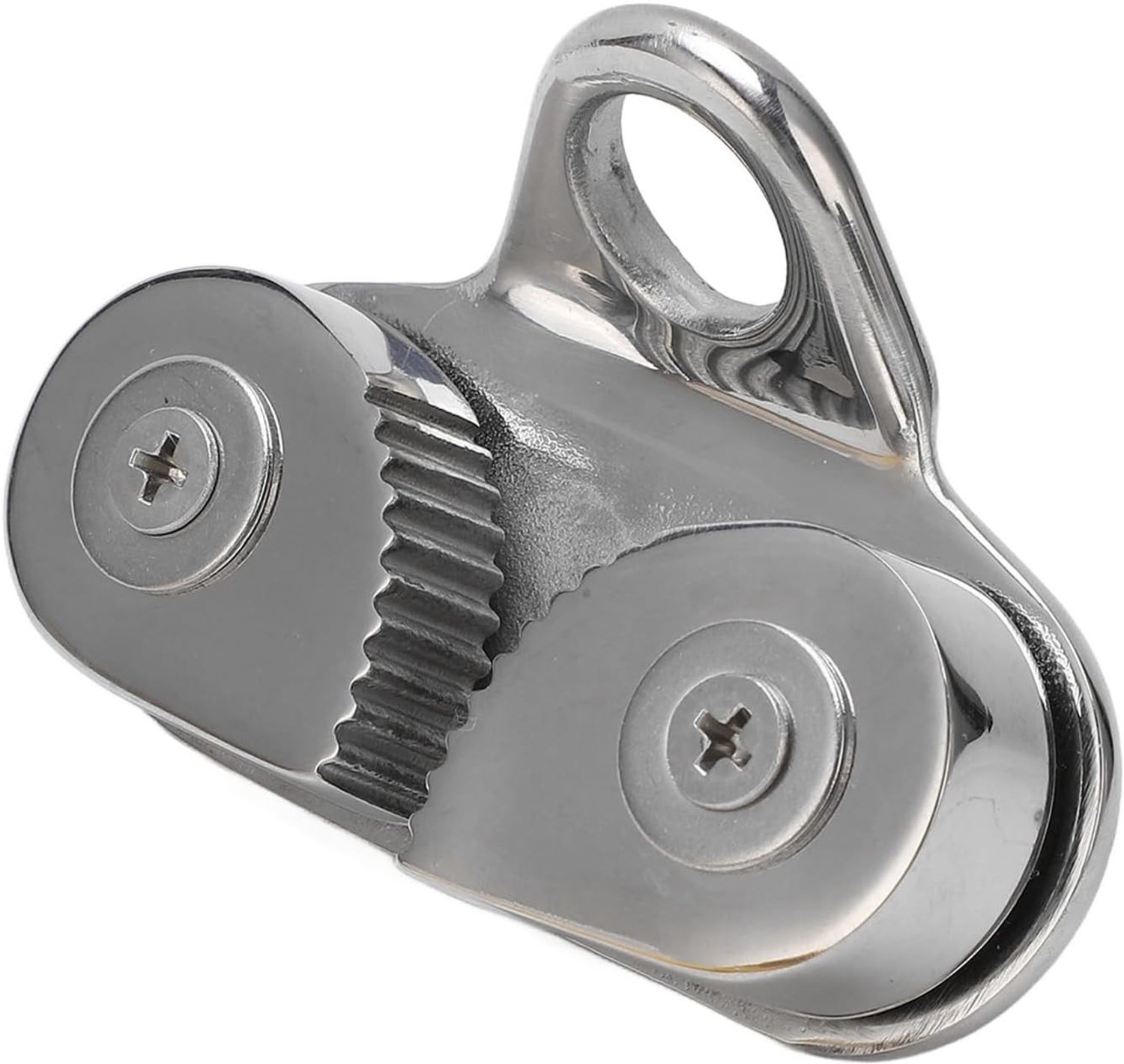 Cam Cleat voor 3 tot 15mm Touw van 316 RVS, Roestvrij, Voor Boot en Zeilen met Bevestigingsring