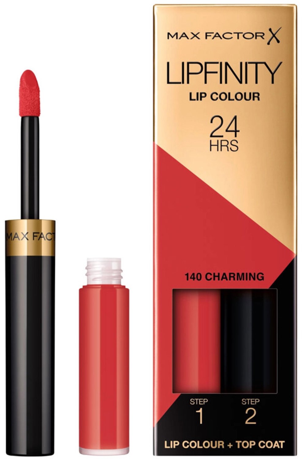 Max Factor - Lipfinity Liquid Lipstick 140 Charming - 2 x 2,3 ml - Voordeelverpakking