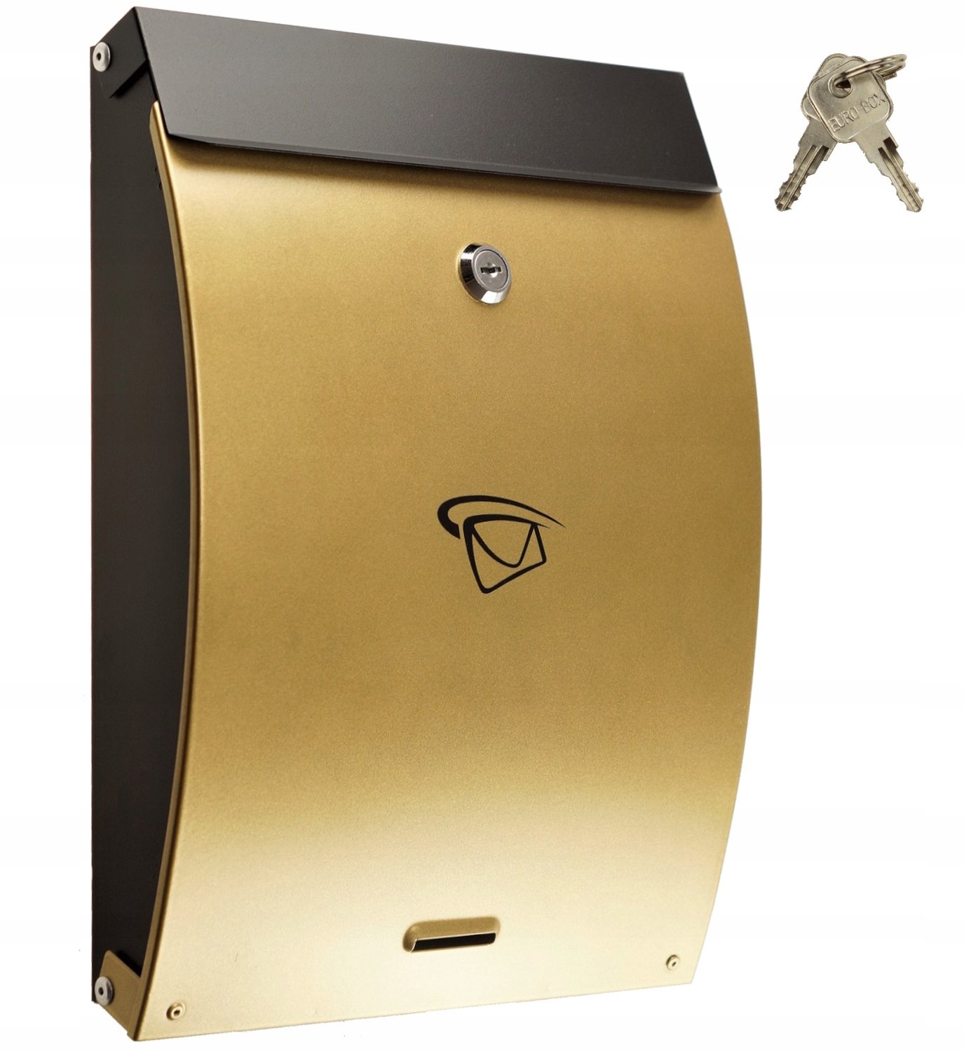 Gouden Premium Brievenbus 35x25cm - Stevig Staal, Weerbestendig