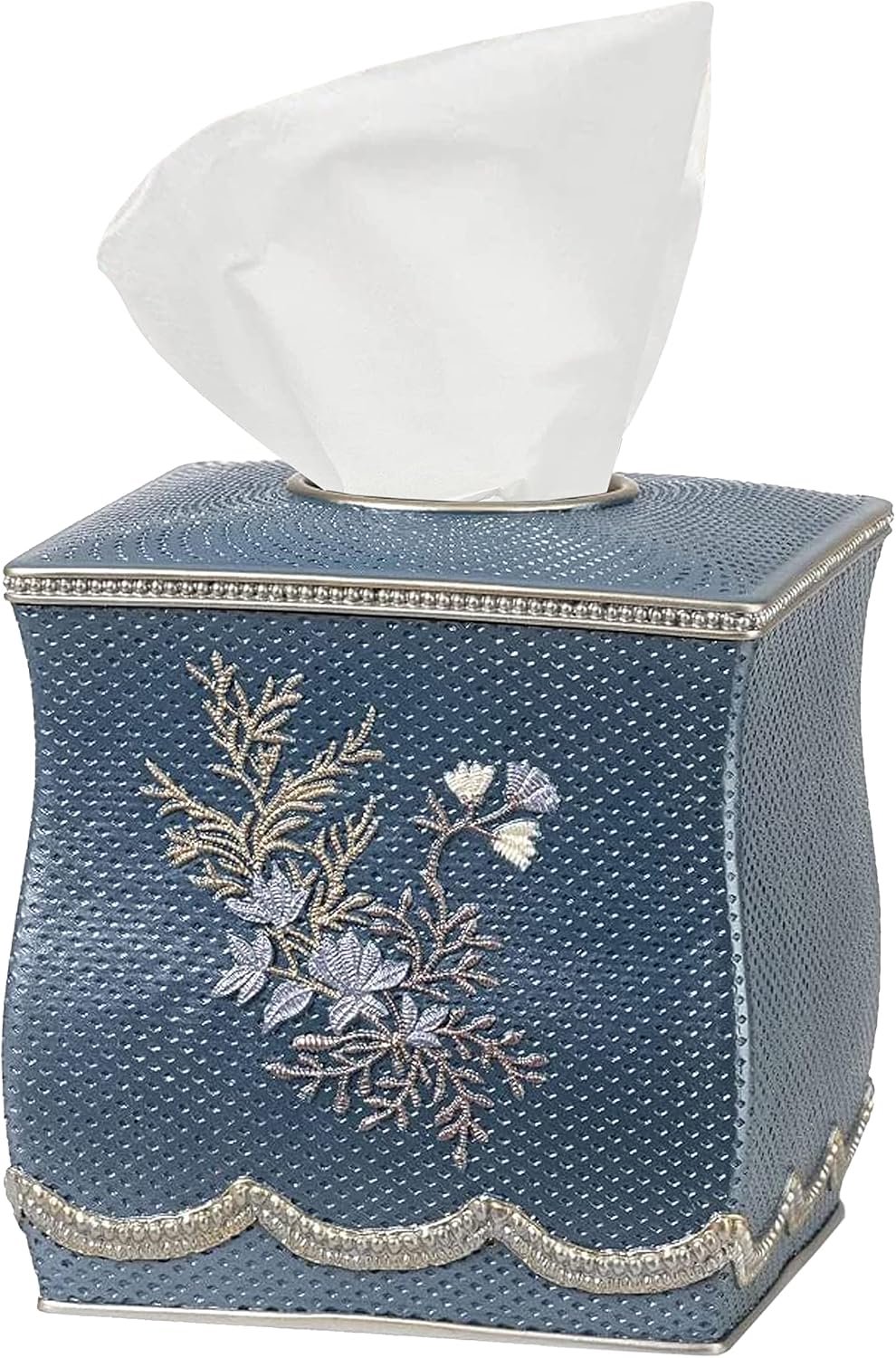 Hars Tissue Box Cover voor Modern Home Decor - Minimalistische Vierkante Tissue Box Houder voor Gastenkamer, Slaapkamer, Badkamer, Tafelblad & Kantoor - Duurzame en Esthetische Weefselhouder, Capri