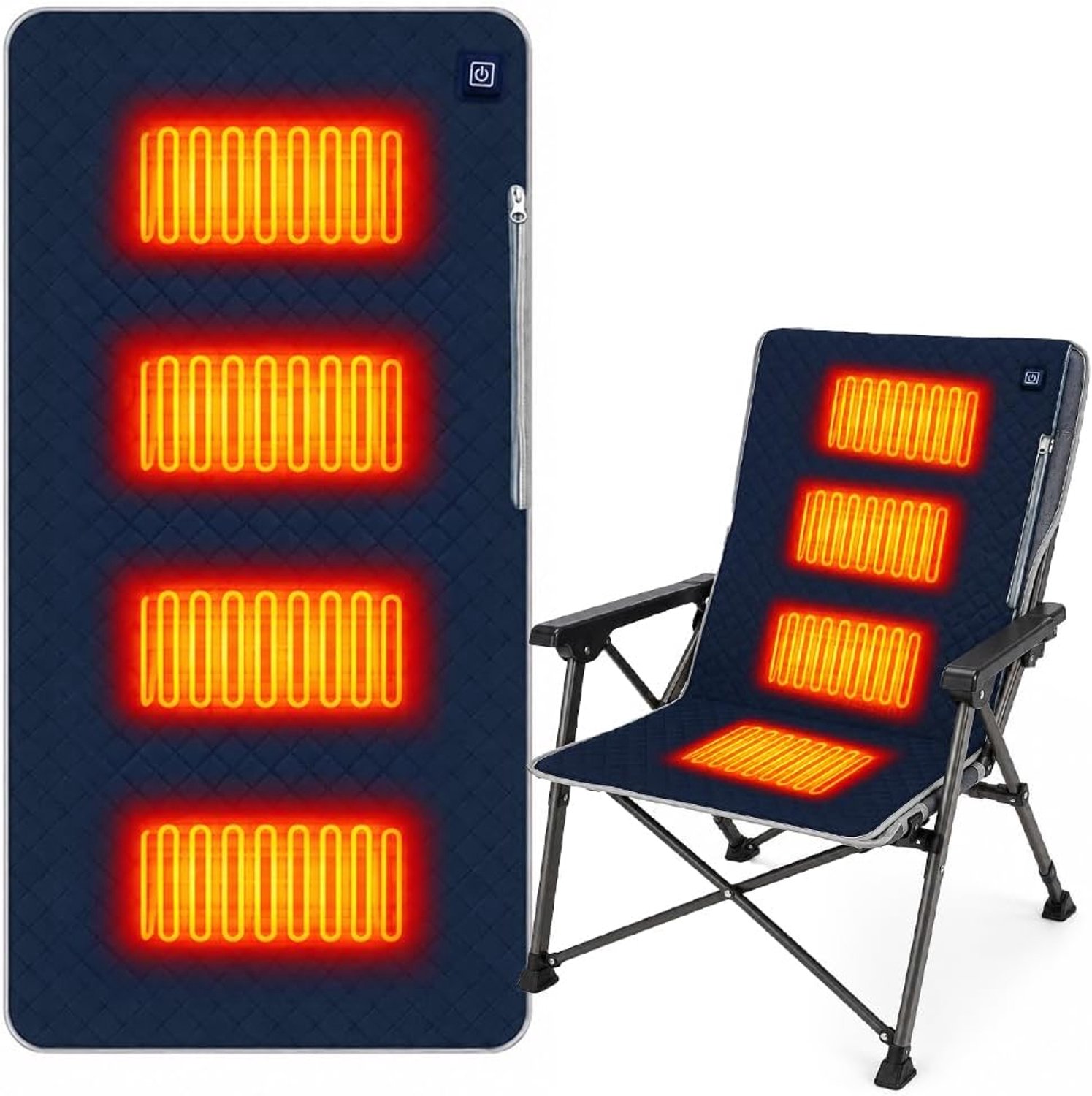 Verwarmingskussen voor stoel, 45 x 90 cm, elektrisch verwarmingskussen