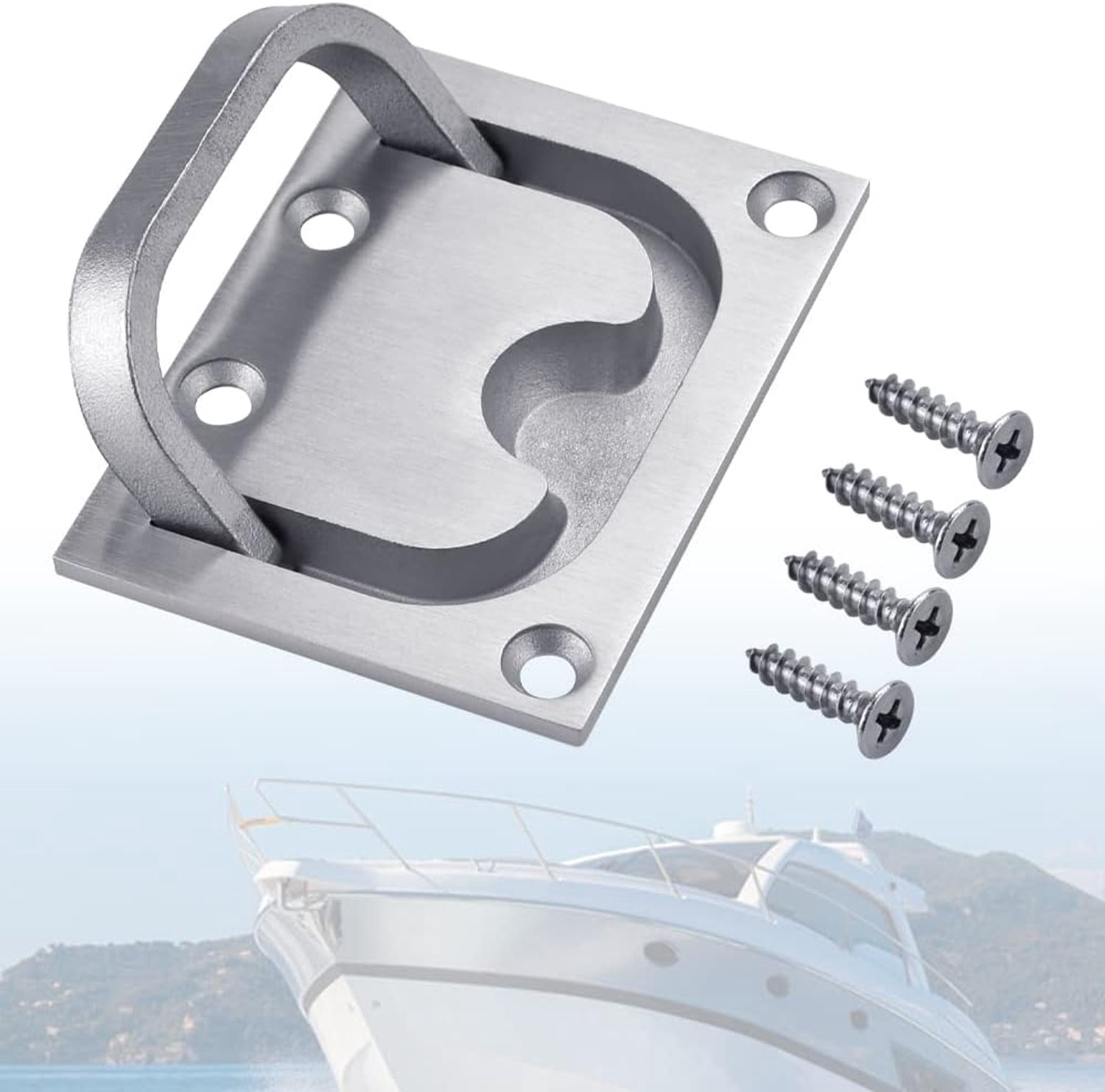 Hatch handle vlakke deurhandgreep - roestvrij staal - onzichtbare handgrepen - duurzaam voor maritiem gebruik - ShopVlot