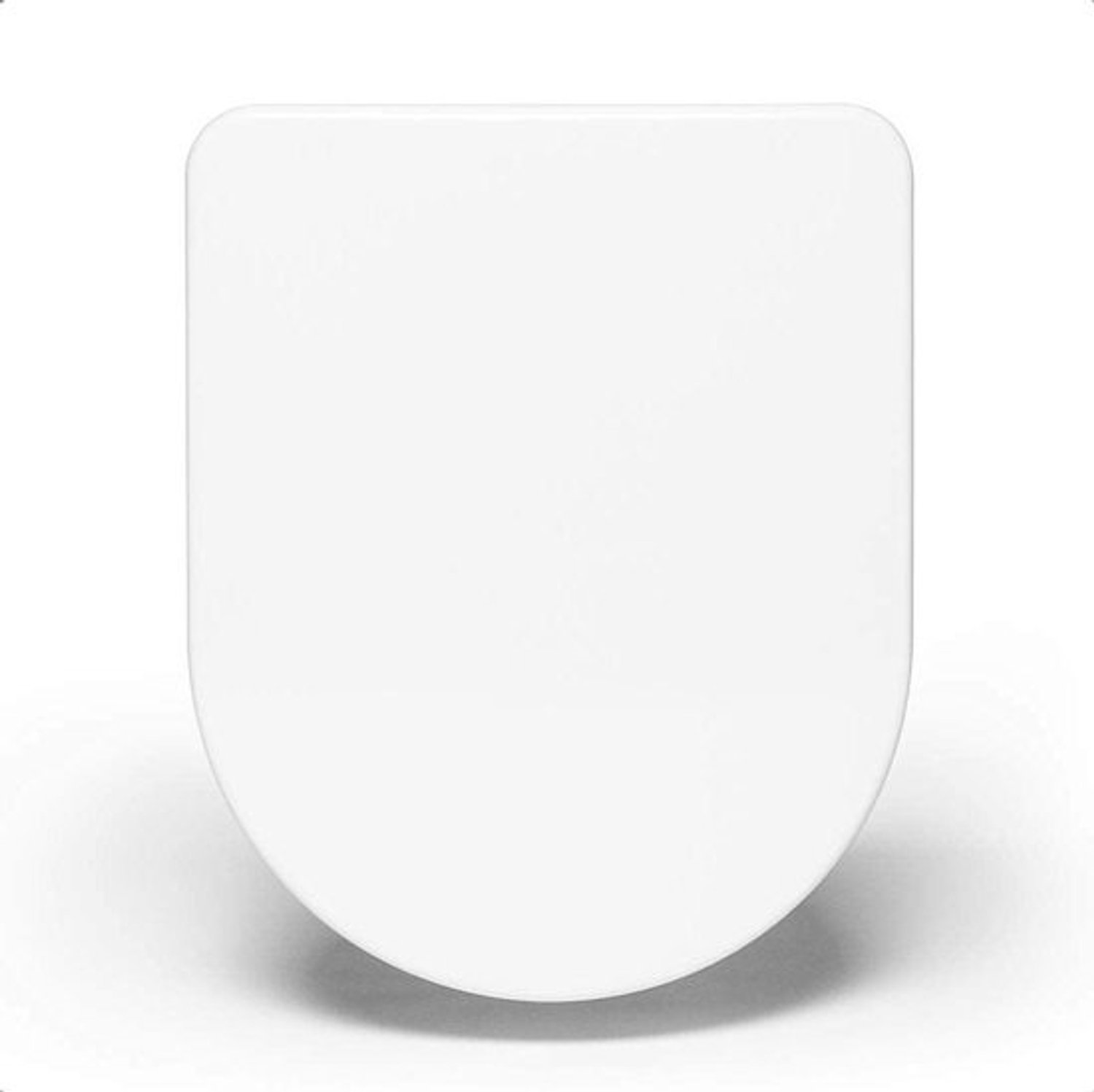 Toiletdeksel D-vorm - WC-bril - Badkamerhygiëne - Softclosemechanisme - 45 x 36 cm - Wit